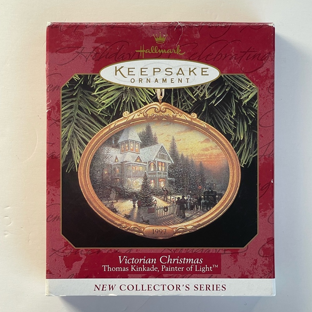 Hallmark Thomas Kinkade Victorian Christmas Ornament 1997 1st in Series w Box